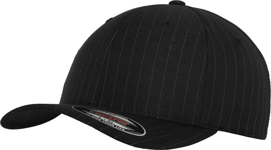 Flexfit Pinstripe Cap mit Gummizug, Black/White L/XL, FX6195P