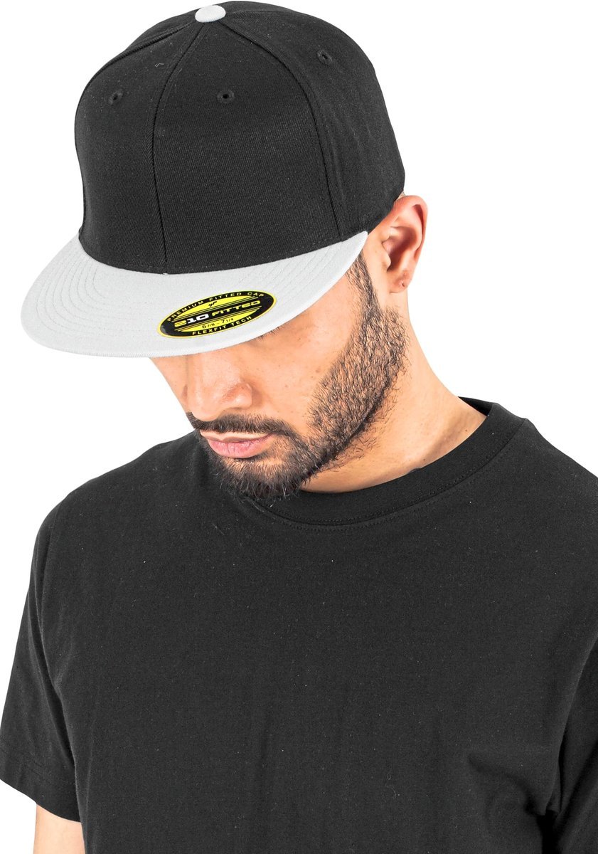 FLEXFIT Premium 210 Fitted Cap in 2-Tone, Black/Grey L/XL (7 1/4 - 7 5/8), FX6210T