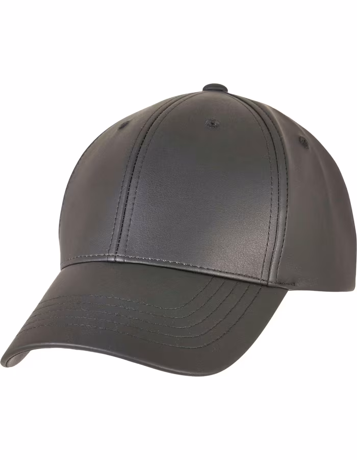 FLEXFIT Dad Cap Alpha Shape en Simili Cuir, Black One Size, FX6245AL
