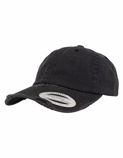 FLEXFIT Low Profile Destroyed Cap mit Messingverschluss, Black One Size, FX6245DC