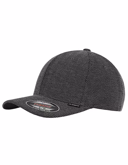 FLEXFIT Heringbone Melange Flexfit Cap S/M, Black/Heather Grey L/XL, FX6277HM