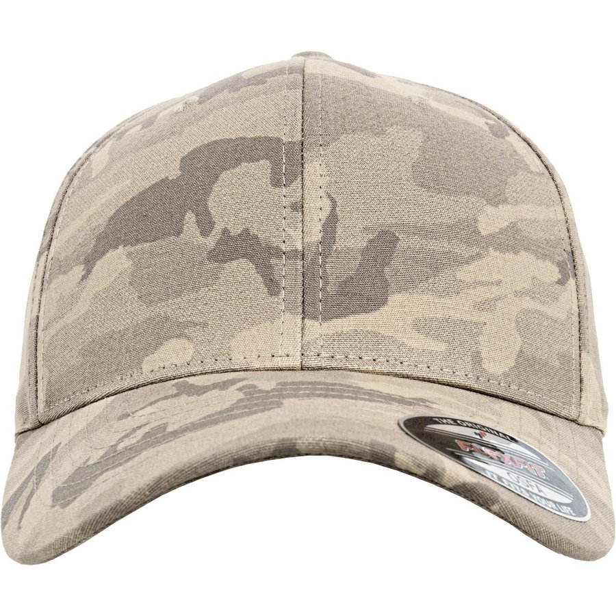 Flexfit Light Camo Cap mit Gummizug, Beige Camo S/M, FX6277LC