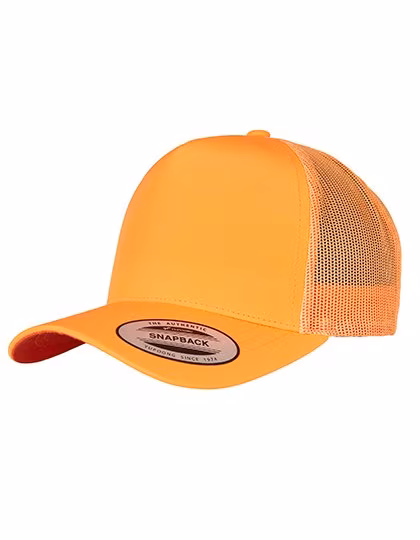 FLEXFIT Neon Retro Trucker Cap in Gelb/Orange, Neon Orange One Size, FX6506NT