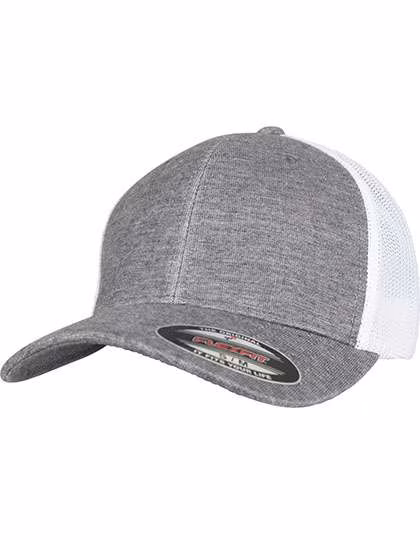 FLEXFIT Retro Trucker Melange Cap Khaki, Khaki/Black Mesh L/XL, FX6511M