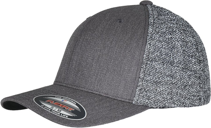 Flexfit Trucker Kappe Melange Mesh, Black/Grey Melange L/XL, FX6511MM