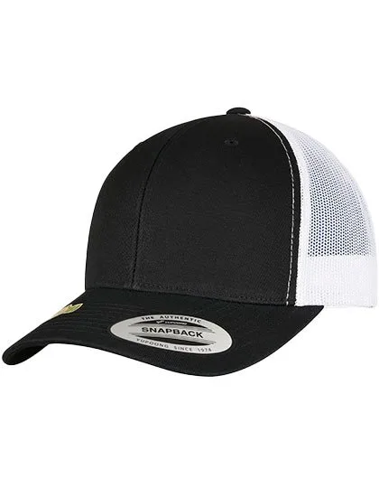 FLEXFIT Trucker Cap Riciclato con Chiusura Snapback, Black/White One Size, FX6606RT