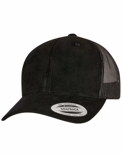 FLEXFIT Casquette Trucker en Daim avec Mesh, Black One Size, FX6606SU