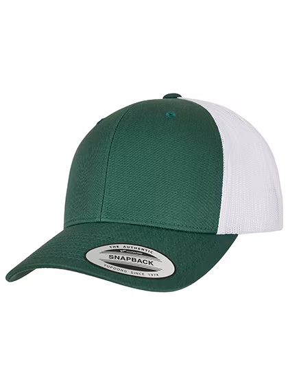 FLEXFIT Retro Trucker Cap with 2-Tone Design, Evergreen/White One Size, FX6606T