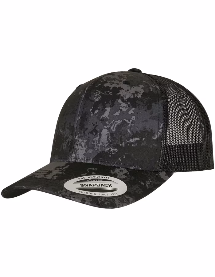 FLEXFIT Casquette Trucker Rétro Veil Camo, Poseidon Black One Size, FX6606VC