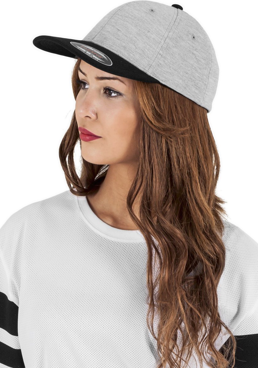 Flexfit Double Jersey Cap mit Kontrastfarben, Grey/Black L/XL, FX6778T