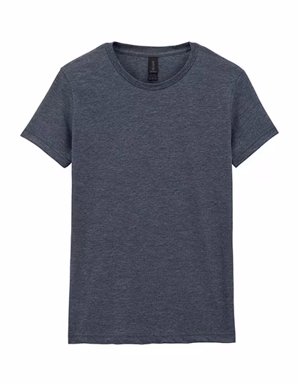 Gildan T-Shirt Softstyle® mit Ripp-Kragen für Damen, Dark Heather L, G64000L