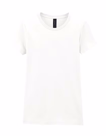Gildan T-Shirt Softstyle® mit Ripp-Kragen für Damen, White S, G64000L