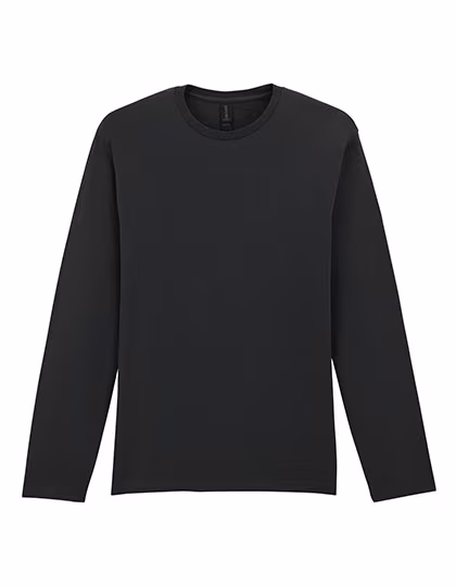 Gildan Langarm T-Shirt mit Ripp-Kragen, Red L, G64400