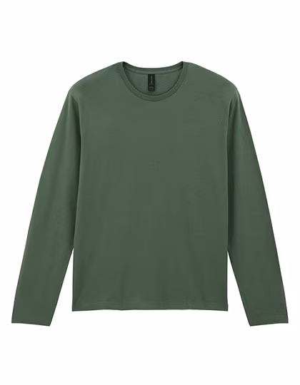 Gildan Long-Sleeve T-Shirt with Ribbed Collar, Military Green 3XL, G64400