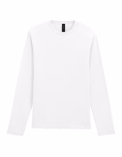 Gildan T-Shirt a Maniche Lunghe con Colletto a Coste, White L, G64400