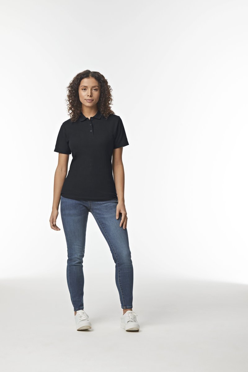 Gildan Piqué Polo mit Taillierung für Damen, White S, G64800L