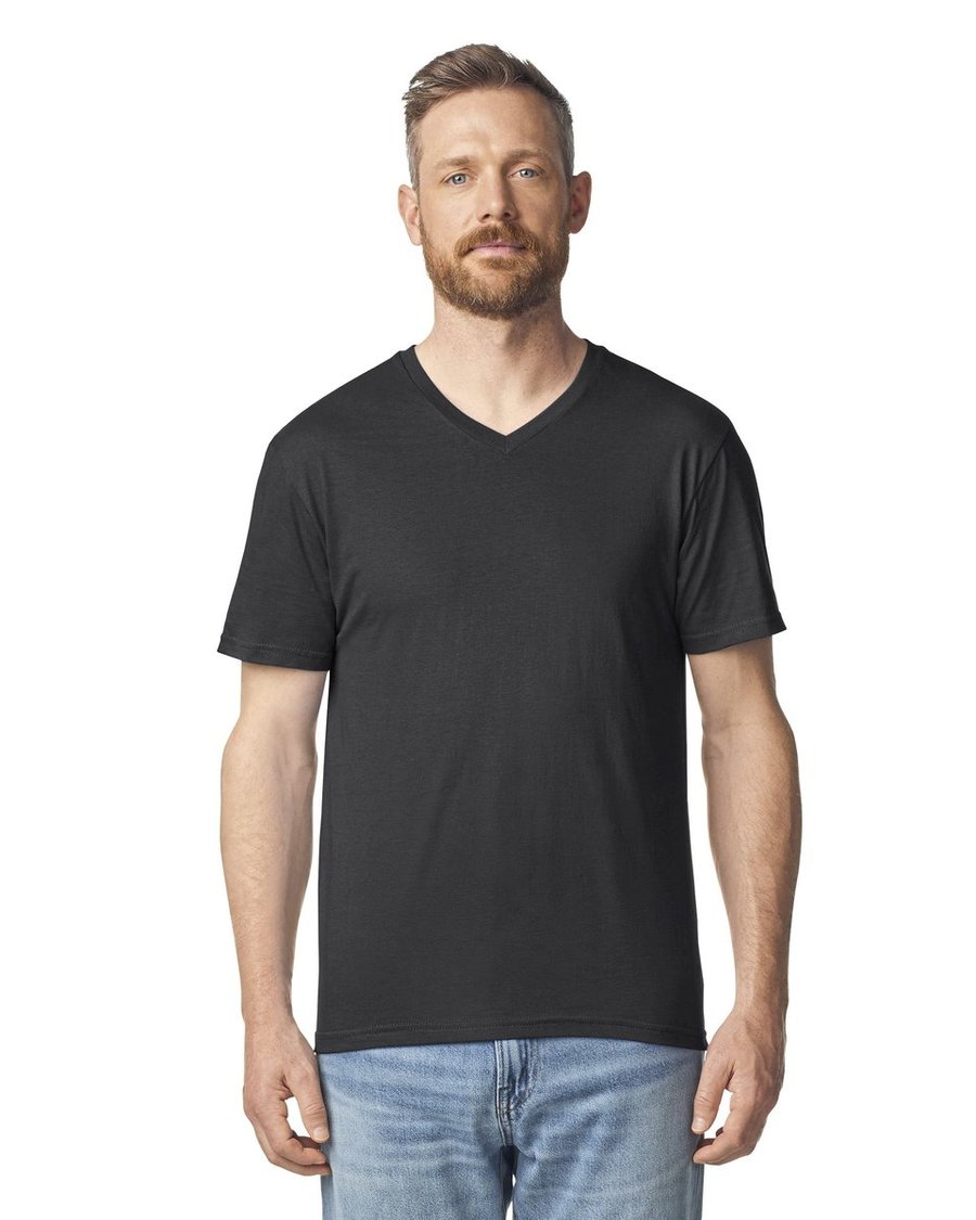 Gildan Softstyle V-Neck T-Shirt Baumwollmix, White S, G64V00