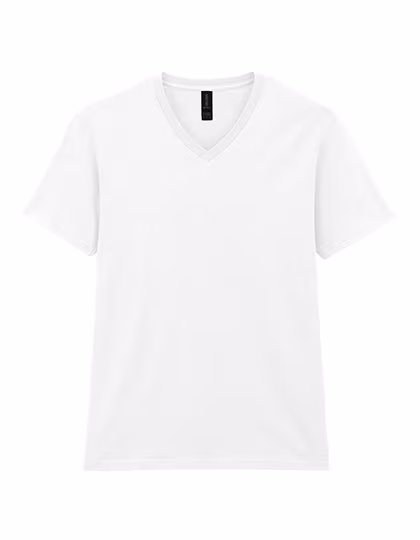 Gildan Softstyle V-Neck T-Shirt Baumwollmix, White S, G64V00