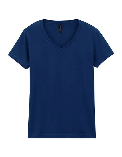Gildan V-Ausschnitt T-Shirt Softstyle® für Damen, Navy XL, G64V00L