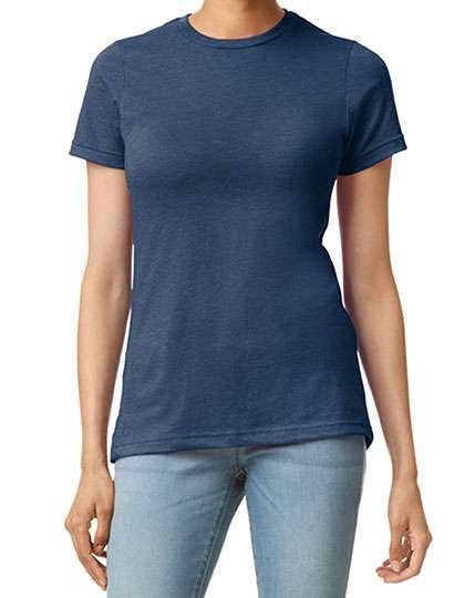 Gildan Softstyle CVC Damen T-Shirt A-Linie, Navy Mist S, G67000L