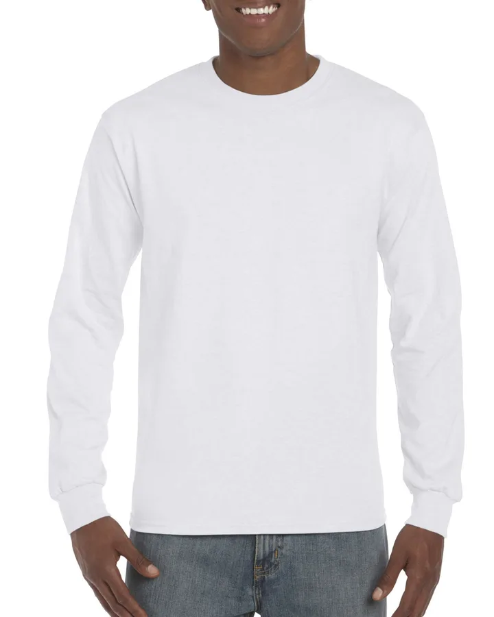 Gildan Langarmshirt Hammer aus ringgesponnener Baumwolle, White L, GH400