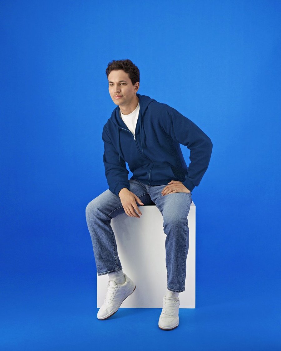 Softstyle® Midweight Fleece Adult Full Zip Hooded Sweatshirt