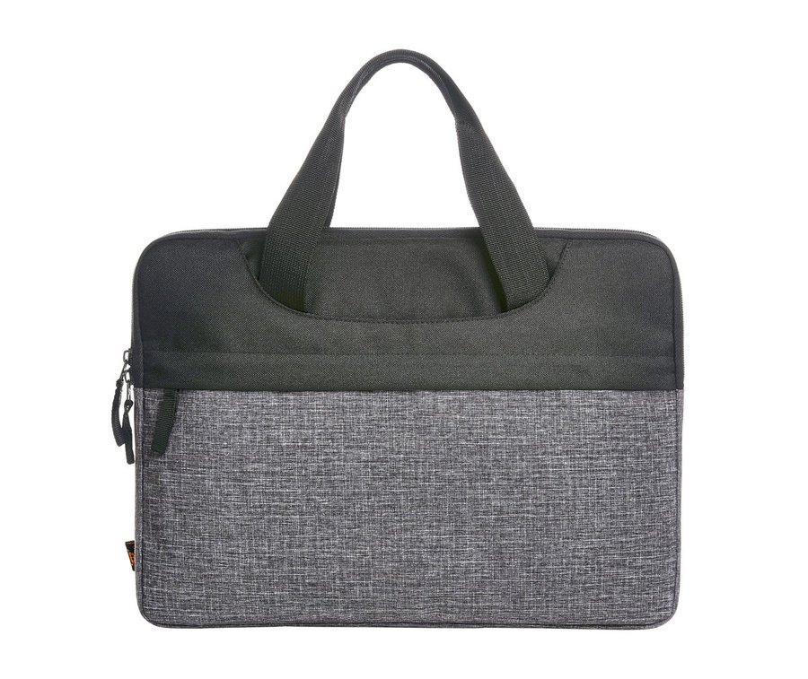 Halfar Elegante Laptop Tasche mit Reißverschluss, Black/Grey-Sprinkle 39 x 29 x 2,5 cm, HF14034