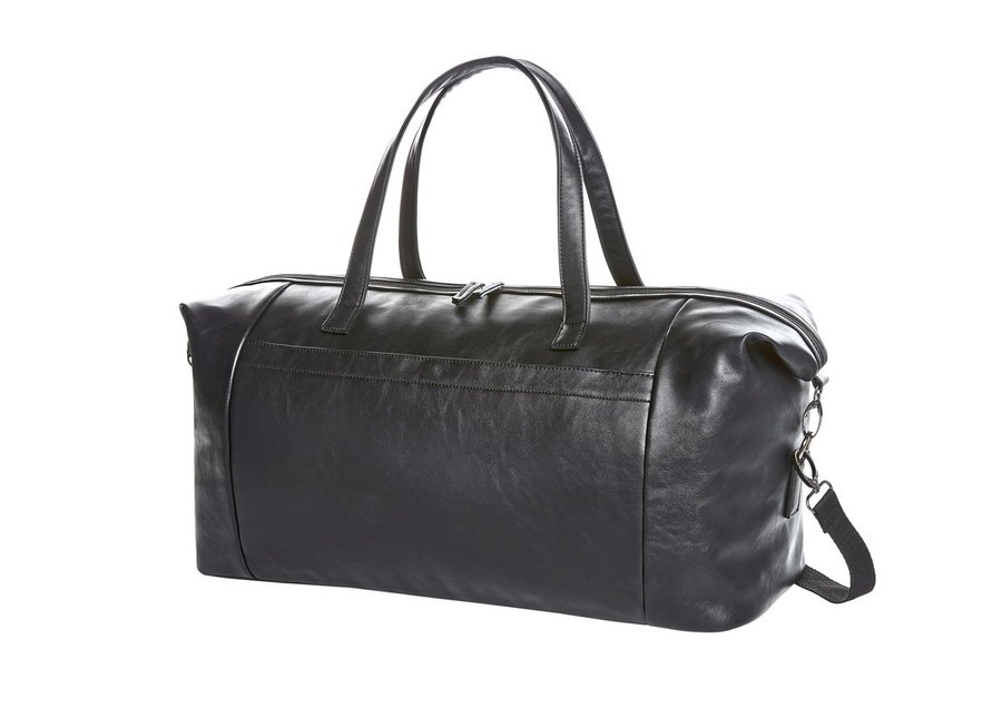 Halfar Reisetasche Community aus PU-Kunstleder, Black 56 x 34 x 24 cm, HF15003