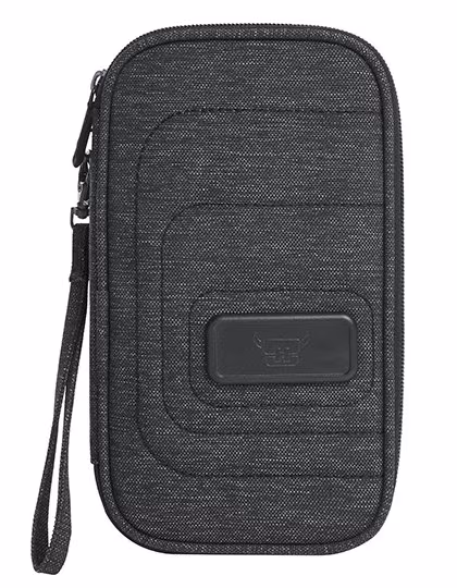 Halfar Organizer-Mappe "Organizer Frame" aus Polyester, Black/Grey-Sprinkle 13 x 23 x 5 cm, HF16056