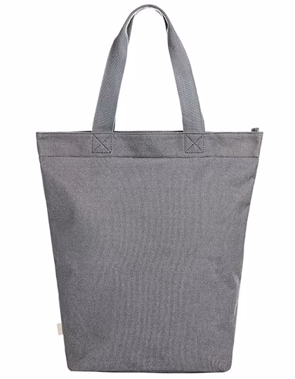 Halfar Robuster Shopper Loom mit Reißverschluss, Grey 44 x 45 x 16 cm, HF16070