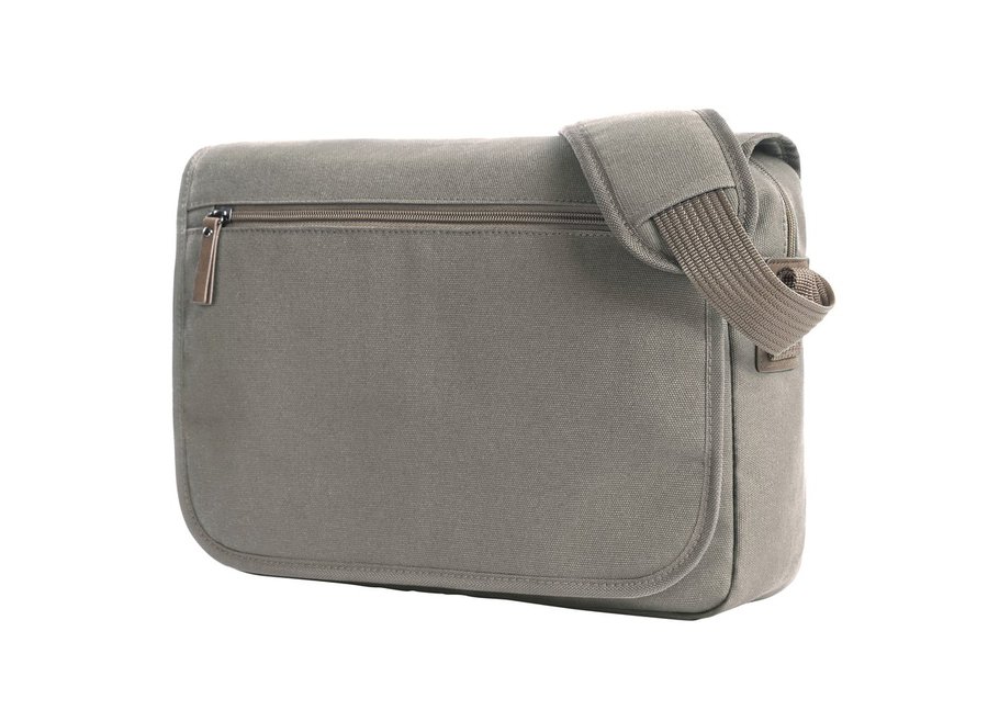 Halfar Schultertasche Country aus Baumwolle 16 OZ, Anthracite 34 x 26 x 10 cm, HF16071