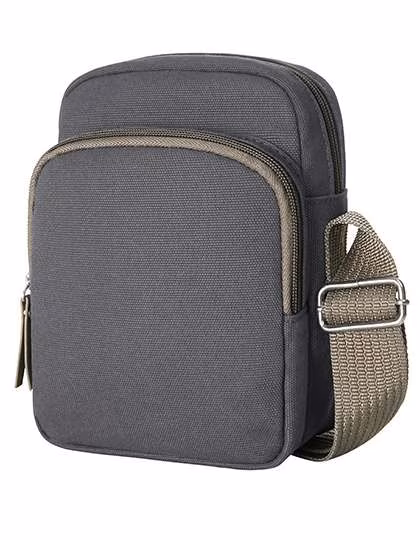 Halfar CrossBag Country made of Cotton, anthrazit, Anthracite 15 x 20 x 7 cm, HF16074