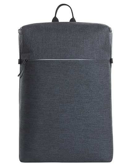 Halfar Notebook Backpack Toplader in Polyester, Black/Grey-Sprinkle 27 x 40 x 13 cm, HF16085
