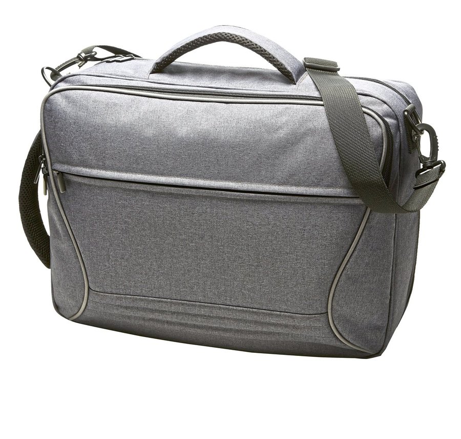 Halfar Combi Bag Attention: Business- and Backpack Function, Blue-Grey Melange 43 x 31 x 16 cm, HF2199