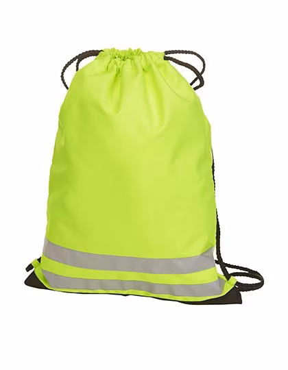 Halfar Borsa Riflettente con Coulisse 10L, Neon Yellow 33 x 43 cm, HF2204
