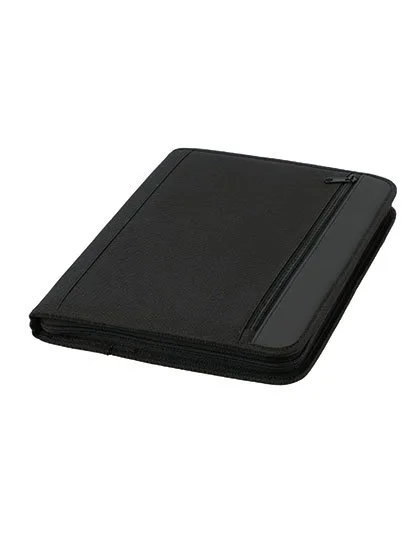Halfar Writing Folder Black with Organizer Elements, Black 26 x 35 x 3 cm, HF2787
