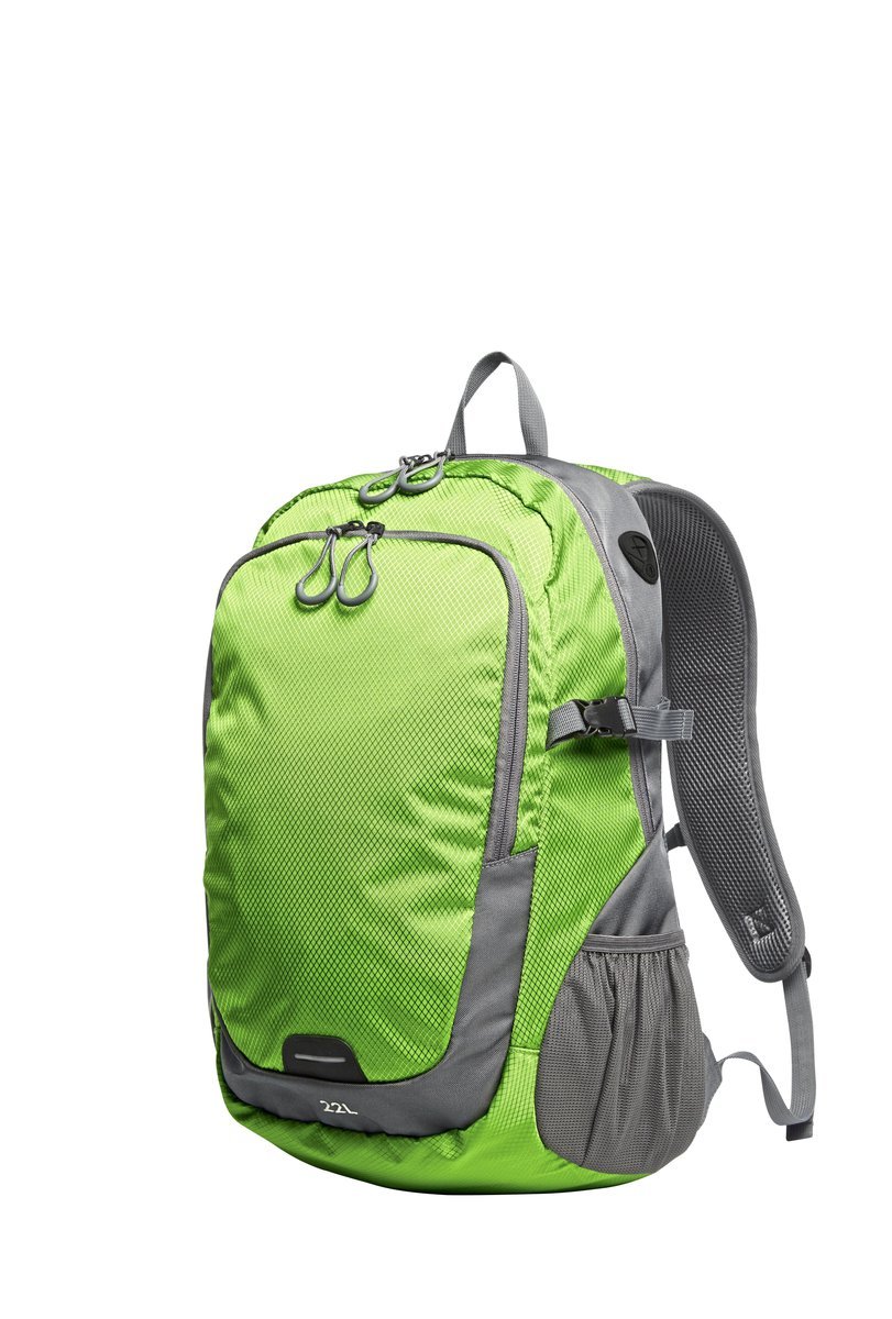 Halfar Geräumiger Rucksack Step L mit Reflektor, Apple Green 34 x 49 x 18,5 cm, HF3063