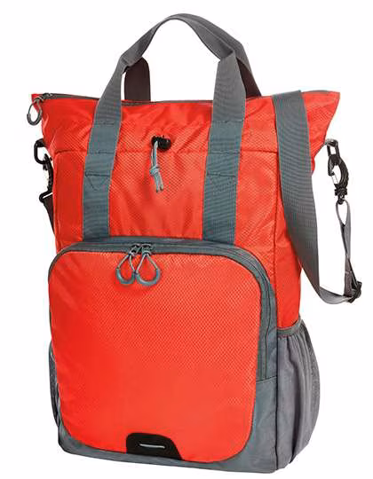 Halfar Multi Bag Step Rucksack mit Reißverschluss, Red 29,5/42 x 48,5 x 15 cm, HF3350