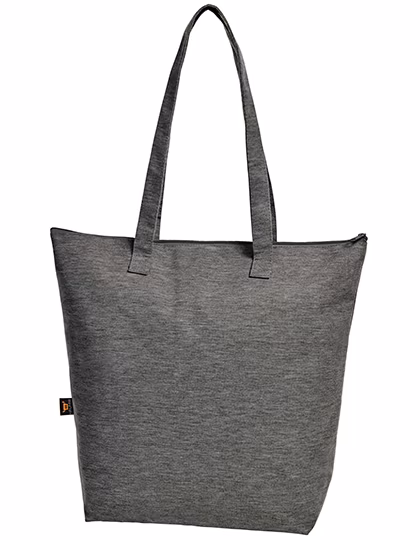Shopper Jersey con Zip e manici lunghi