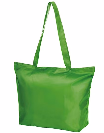 Halfar Shopper Tessile con Zip e Tasca Interna, Apple Green 50 x 35 x 15 cm, HF4016