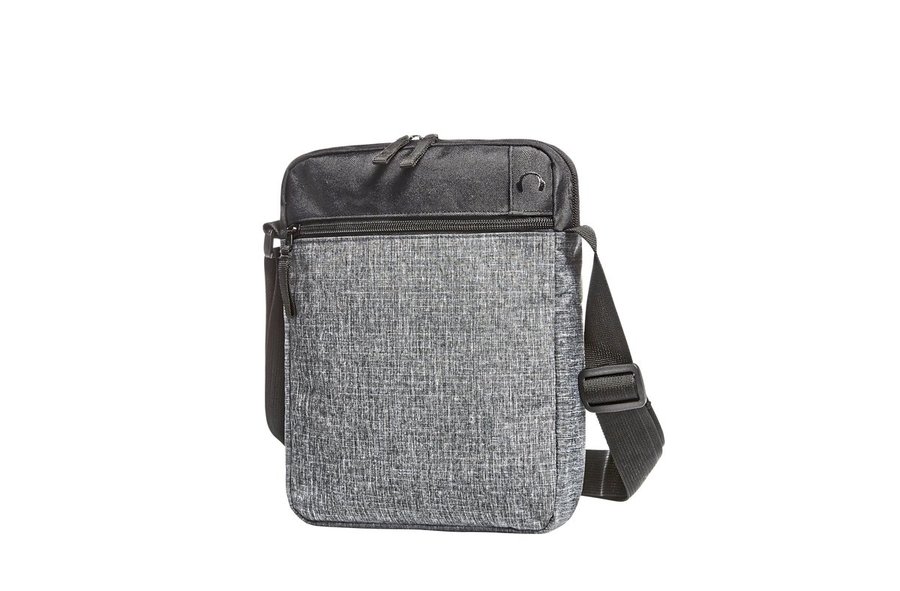Halfar Elegante Borsa a tracolla con scomparto tablet, Black/Grey-Sprinkle 22 x 28 x 5 cm, HF4026