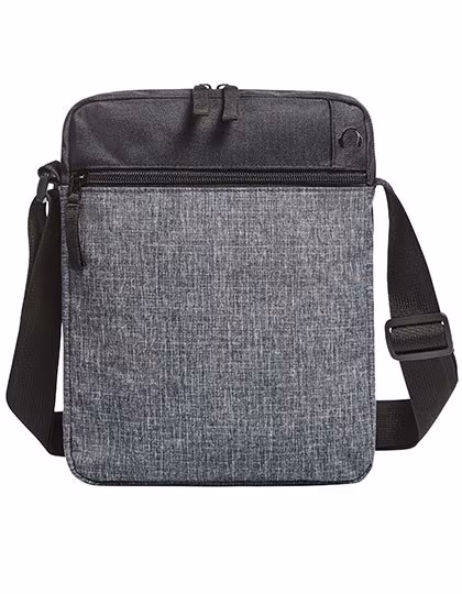 Halfar Elegant Crossbag with Tablet Compartment, Black/Grey-Sprinkle 22 x 28 x 5 cm, HF4026