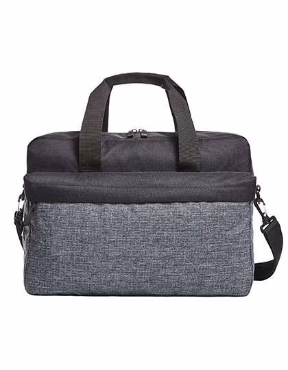 Halfar Umhängetasche Elegance mit Reißverschluss-Organizer, Black/Grey-Sprinkle 40 x 30 x 12 cm, HF4031