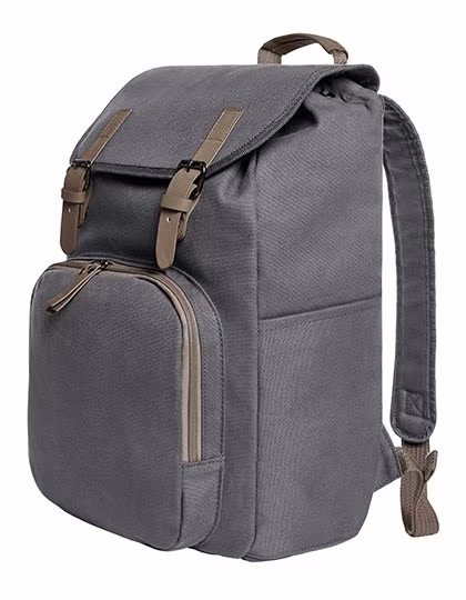 Halfar Notebook-Rucksack mit PU-Velourskunstleder, Navy 31 x 46 x 14 cm, HF6502