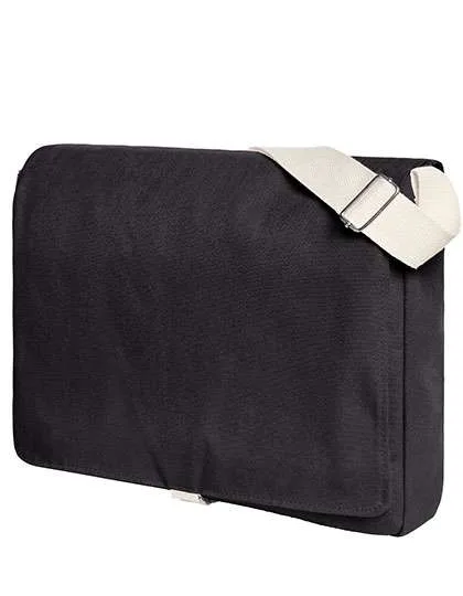 Halfar Schultertasche Like mit Bügelverschluss, Black 37 x 31 x 7 cm, HF6504
