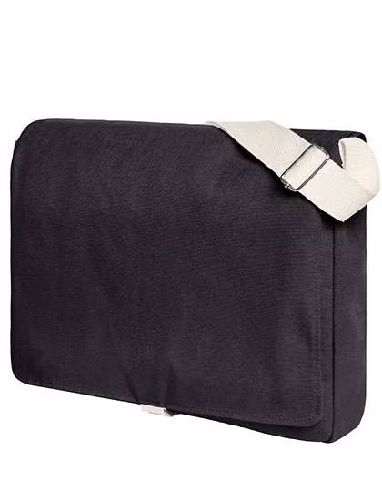 Halfar Schultertasche Like mit Bügelverschluss, Black 37 x 31 x 7 cm, HF6504