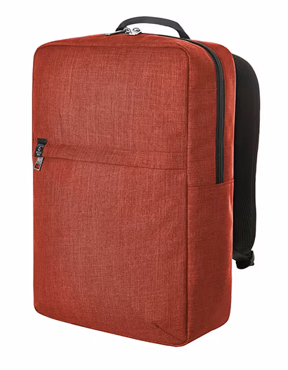 Halfar Zaino Notebook Europe in Poliestere Riciclato, Red Melange 28 x 42 x 12 cm, HF6514