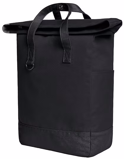 Halfar Notebook Backpack Life with Flap, Black/Black 28 x 42 x 14 cm, HF6520