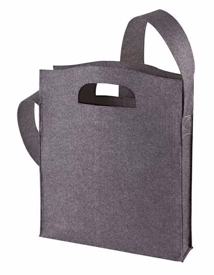 Halfar Shopper Modernclassic aus Filz, 7 Liter, Anthracite 30 x 36 x 7 cm, HF7536