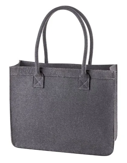 Halfar Filz-Shopper Modernclassic mit Wertsachenfach, Anthracite 37 x 30 x 12 cm, HF7556